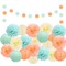 EpiqueOne Party Decoration Kit – Mint, Peach and Ivory Decorative Party Supplies Set – Reusable Party Decor – Ideal for Birthday, Baby Shower, Anniversary, Wedding, Bridal Shower